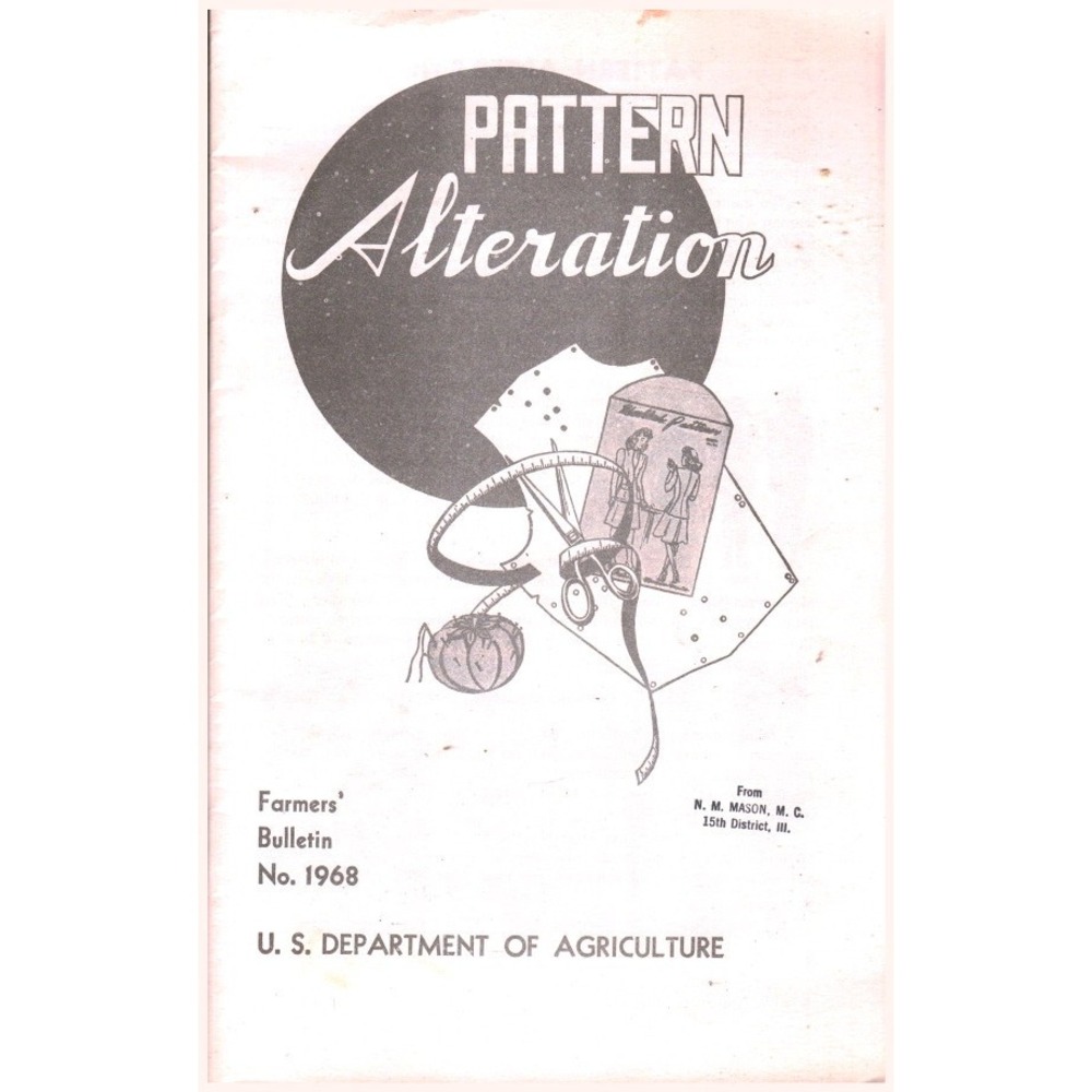 Vintage 1958 USDA Pattern Alteration Farmers Bulletin No 1968 Sewing Guide Book
